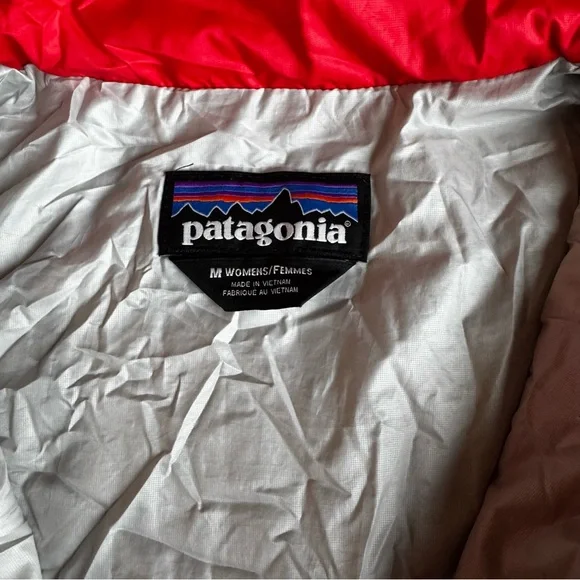 Patagonia Women’s M Red Nano Puff Pullover Packable Quarter Zip - Picture 5 of 7